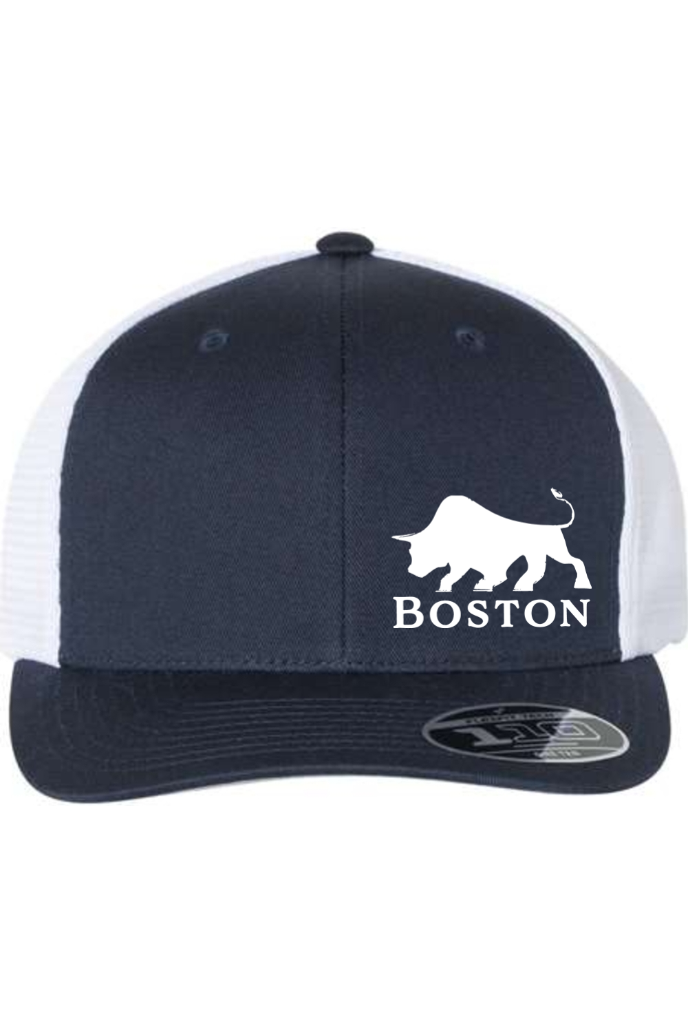 White Bull Boston Flexfit Mesh Back Hat