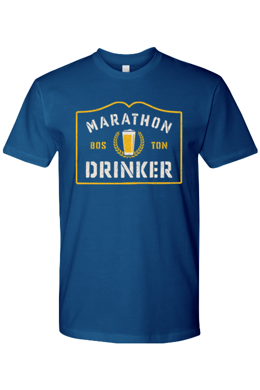 Boston Marathon Drinker 100% Cotton T-Shirt - Unisex