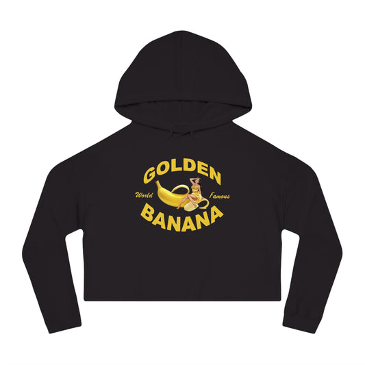 Golden Banana Women’s Cropped Hooded Sweatshirt