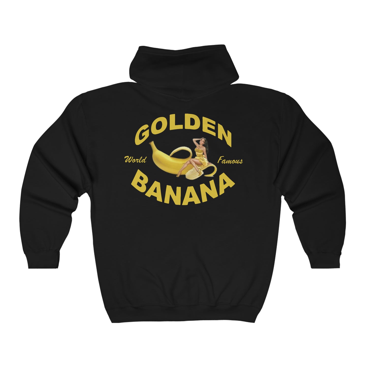 Golden Banana Unisex Full Zip Hooded Sweatshirt