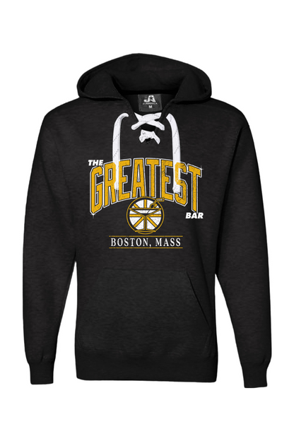The Greatest Bar Hockey Sport Lace Hooded Sweatshirt
