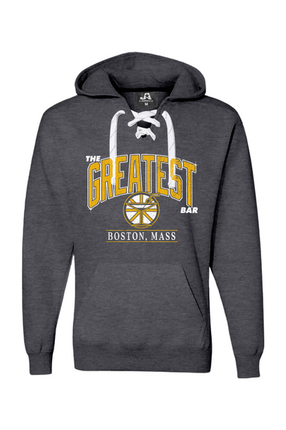 The Greatest Bar Hockey Sport Lace Hooded Sweatshirt