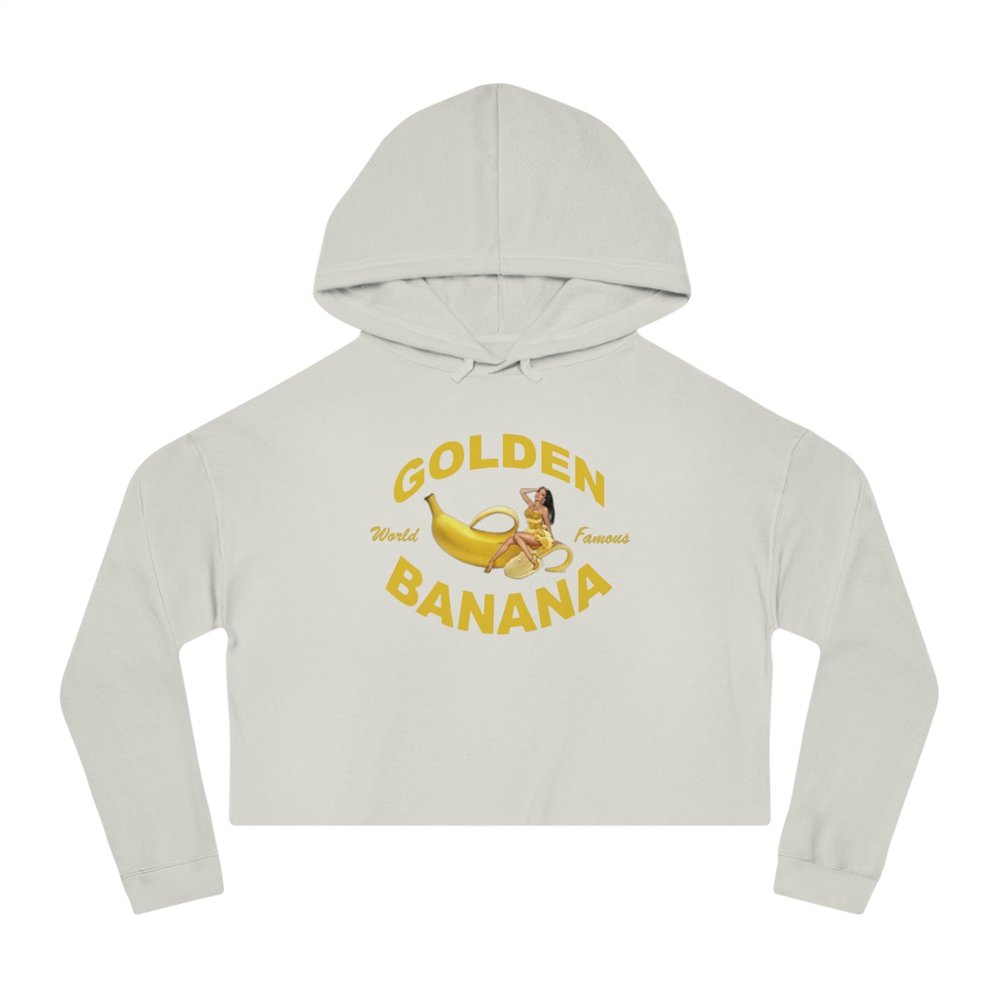 Golden Banana Women’s Cropped Hooded Sweatshirt