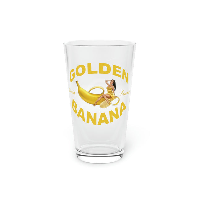 Golden Banana Pint Glass, 16oz